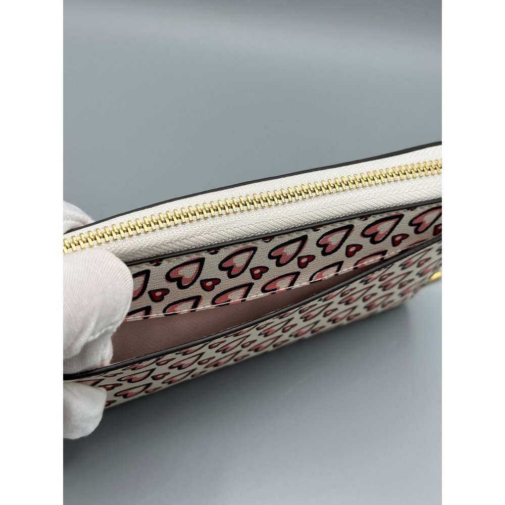 Kate Spade Morgan Fancy Hearts Zip-around Continental Wallet KA063 NWT - Picture 4 of 13